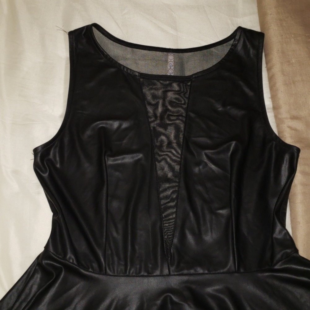 Faux Leather Dress
